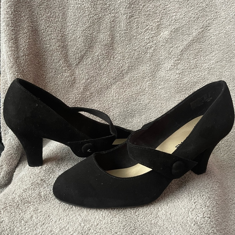 Black MaryJane Style 11W Heel Shoes